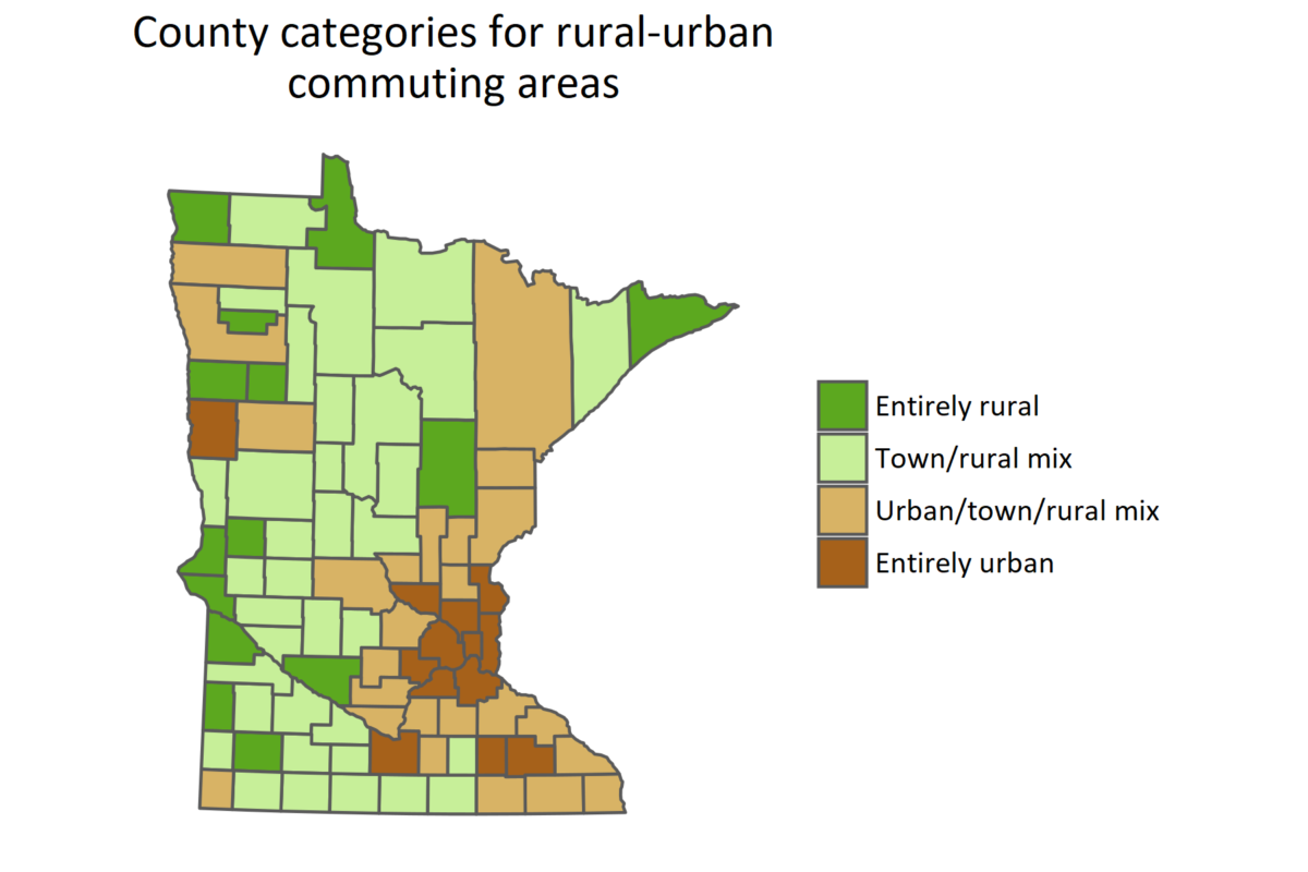 Rural-Urban Commuting Areas – Explanation of County Categories | Center ...